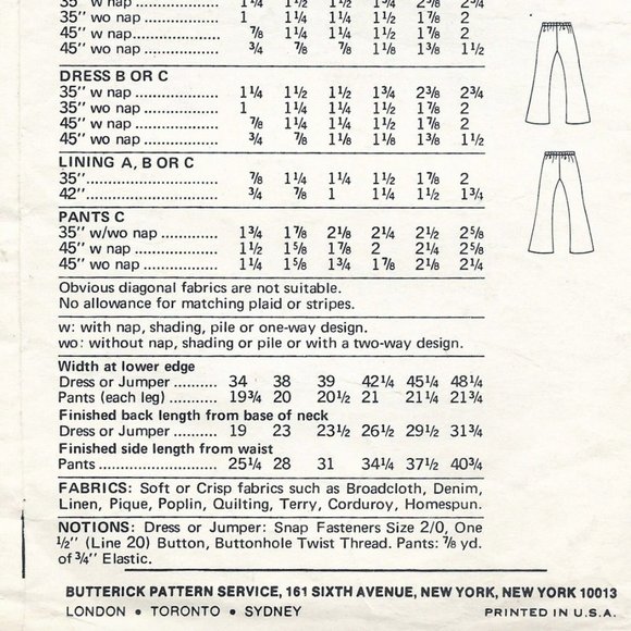 Girls Wrap Dress Pattern, 70s Vintage Sewing, Butterick 5811, Bell Bottom Pants - Picture 7 of 11